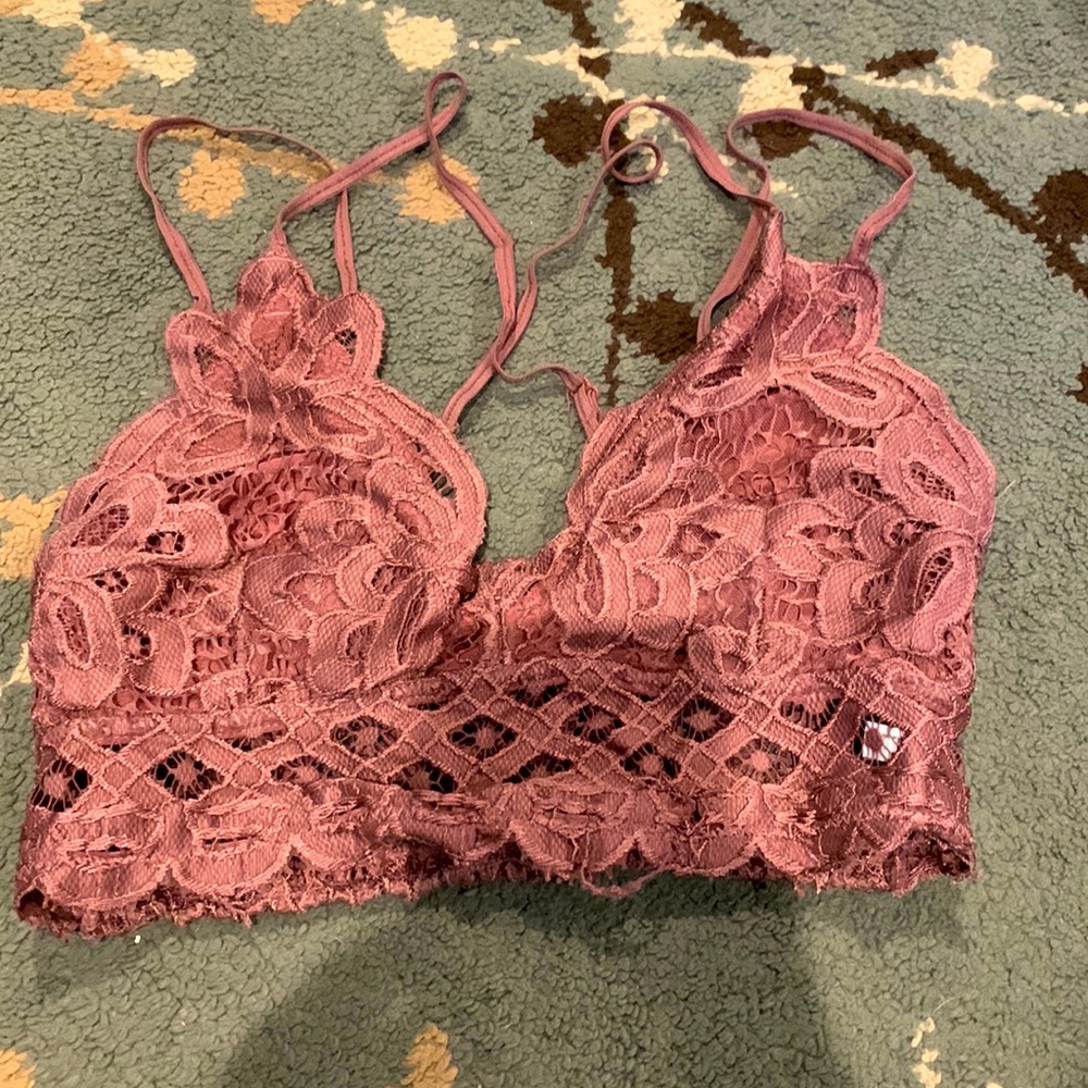 Lace bralette- Mauve color
